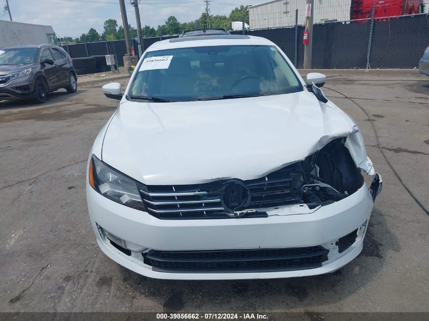 2013 Volkswagen Passat 2.0L Tdi Sel Premium VIN: 1VWCN7A37DC051125 Lot: 39856662