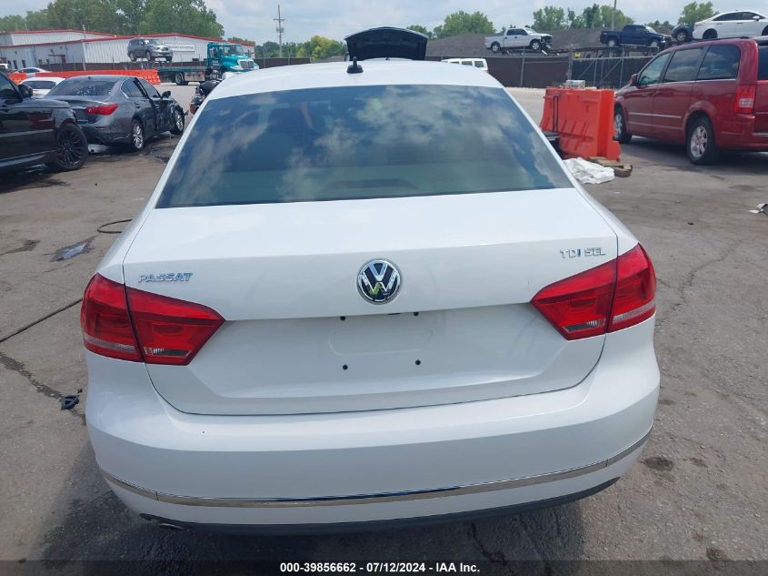 2013 Volkswagen Passat 2.0L Tdi Sel Premium VIN: 1VWCN7A37DC051125 Lot: 39856662