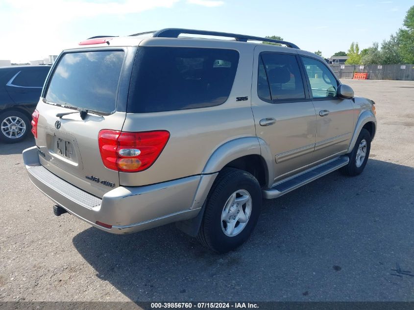 2001 Toyota Sequoia Sr5 V8 VIN: 5TDBT44A61S054461 Lot: 39856760