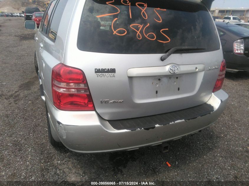 2002 Toyota Highlander Limited V6 VIN: JTEHF21A820089190 Lot: 39856865