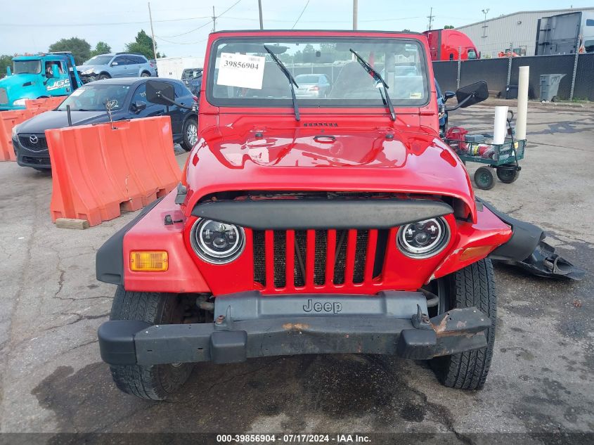 1999 Jeep Wrangler Sport VIN: 1J4FY19S9XP442896 Lot: 39856904