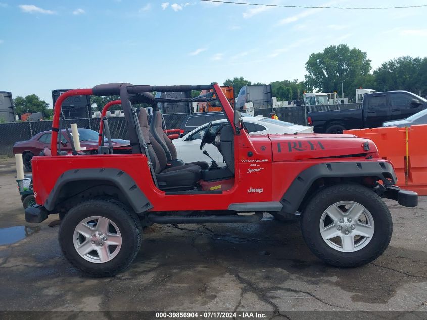 1999 Jeep Wrangler Sport VIN: 1J4FY19S9XP442896 Lot: 39856904