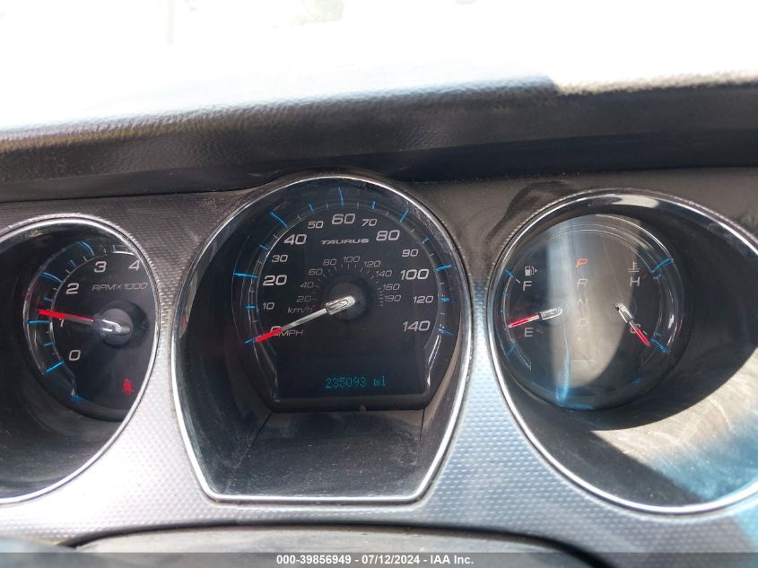 2010 Ford Taurus Sel VIN: 1FAHP2EW8AG142523 Lot: 39856949