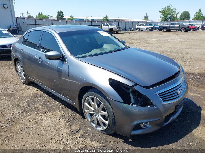 2013 Infiniti G37X VIN: JN1CV6AR9DM759634 Lot: 39857063