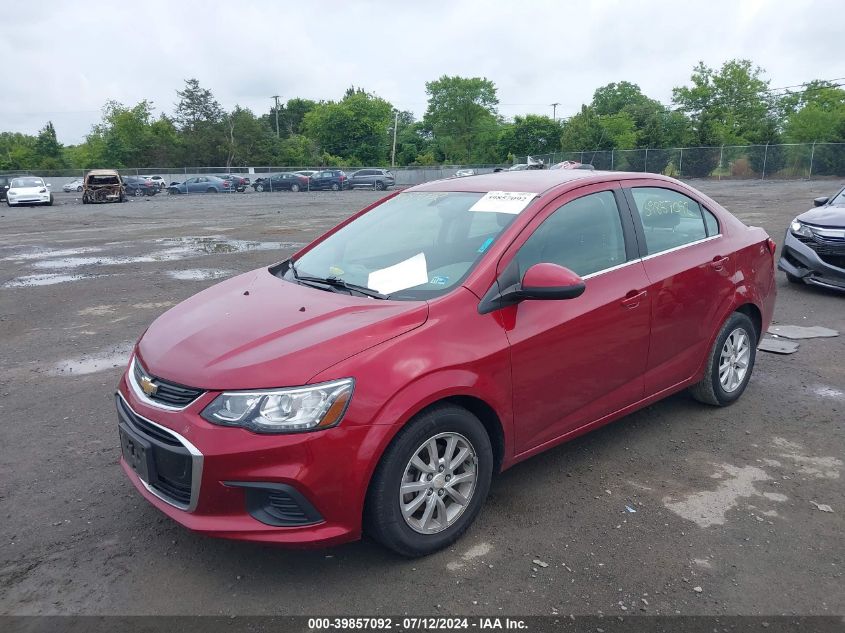 2019 Chevrolet Sonic Lt Auto VIN: 1G1JD5SB0K4111656 Lot: 39857092