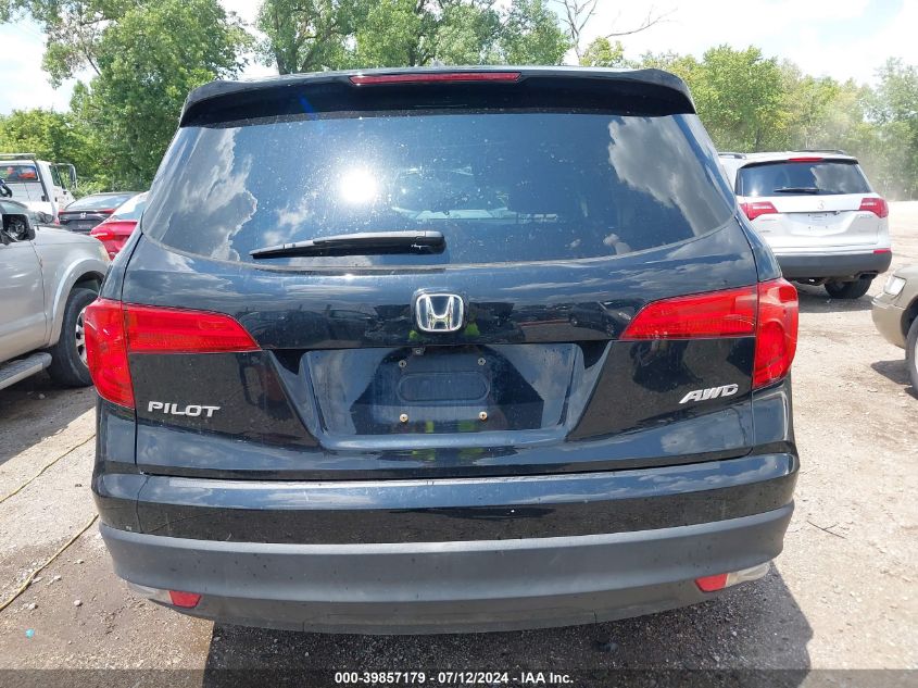 2016 Honda Pilot Ex-L VIN: 5FNYF6H59GB085713 Lot: 39857179