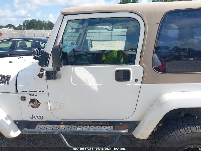 2000 Jeep Wrangler Sahara VIN: 1J4FA59S0YP803610 Lot: 39857388