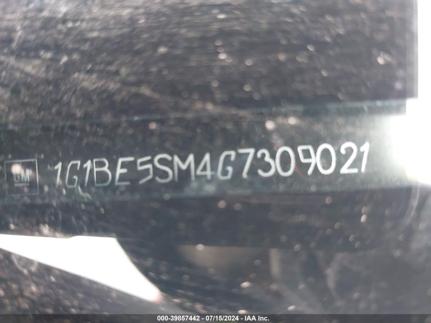 2016 Chevrolet Cruze Lt Auto VIN: 1G1BE5SM4G7309021 Lot: 39857442