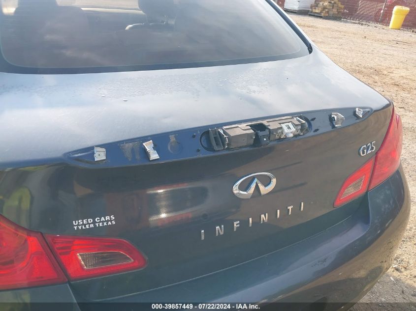 2011 Infiniti G25 Journey VIN: JN1DV6AP7BM831205 Lot: 39857449