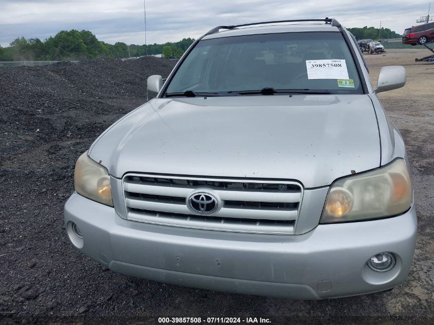 2005 Toyota Highlander V6 VIN: JTEEP21A350093362 Lot: 39857508