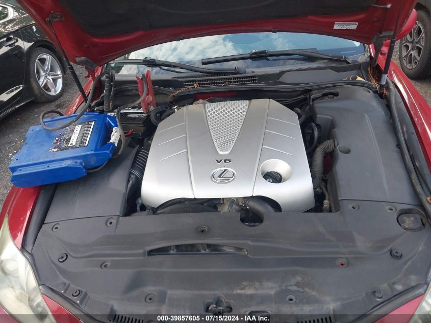 2006 Lexus Is 350 VIN: JTHBE262365001247 Lot: 39857605