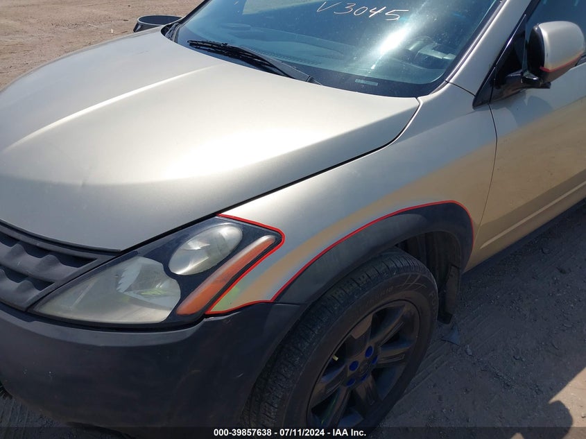 2007 Nissan Murano Sl VIN: JN8AZ08T97W503045 Lot: 39857638