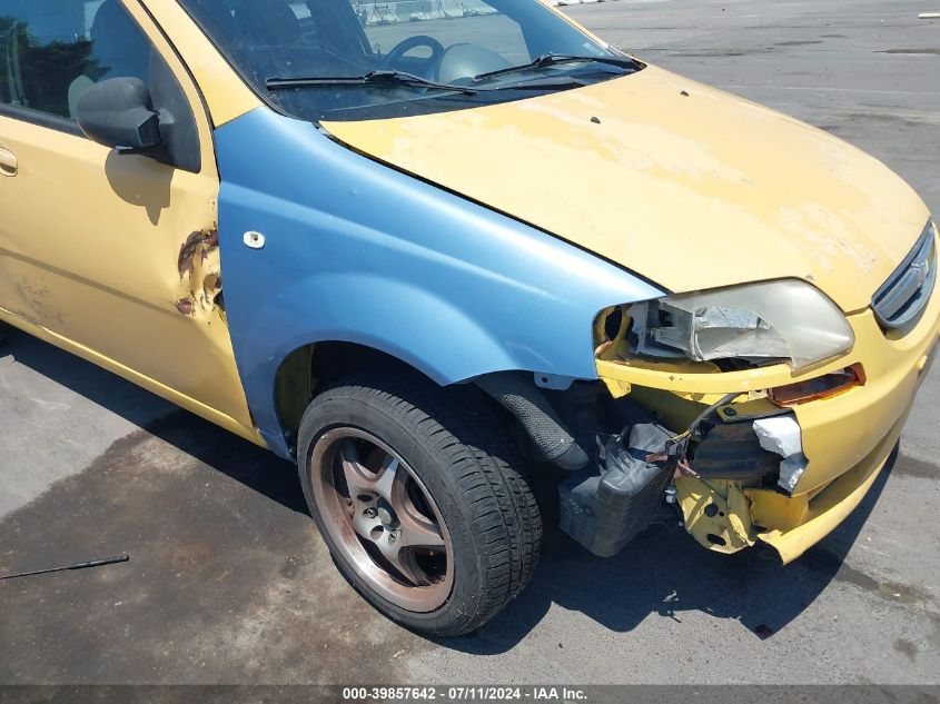 2005 Chevrolet Aveo Special Value VIN: KL1TD62615B496063 Lot: 39857642