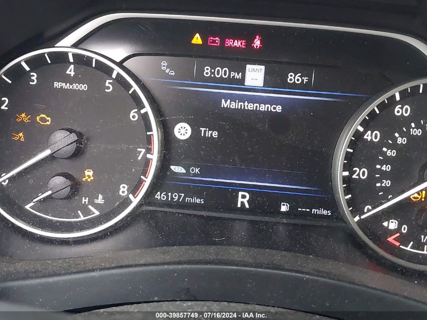 2021 Nissan Murano Sl VIN: 5N1AZ2CJ4MC101827 Lot: 39857749