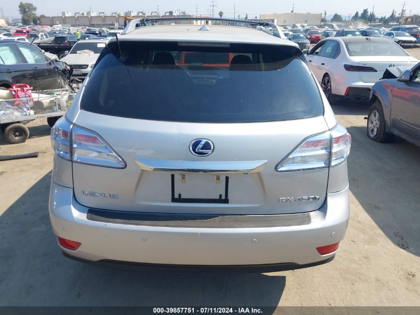 2010 Lexus Rx 450H VIN: JTJBC1BA1A2013497 Lot: 39857751