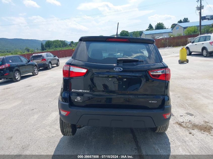 2020 Ford Ecosport S VIN: MAJ6S3FL4LC394375 Lot: 39857808