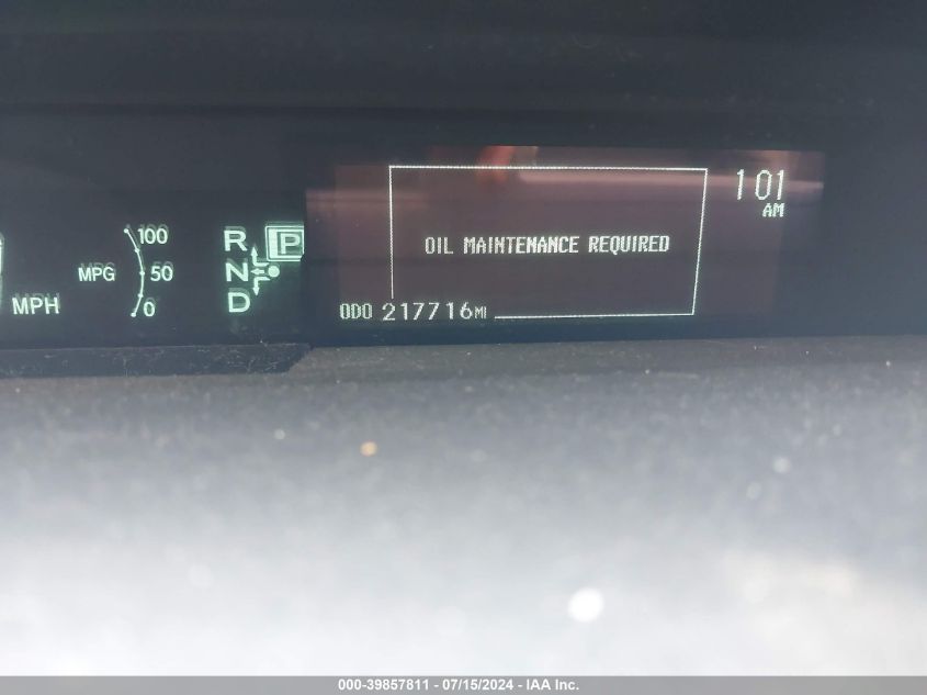 2010 Toyota Prius Iv VIN: JTDKN3DU2A0038744 Lot: 39857811