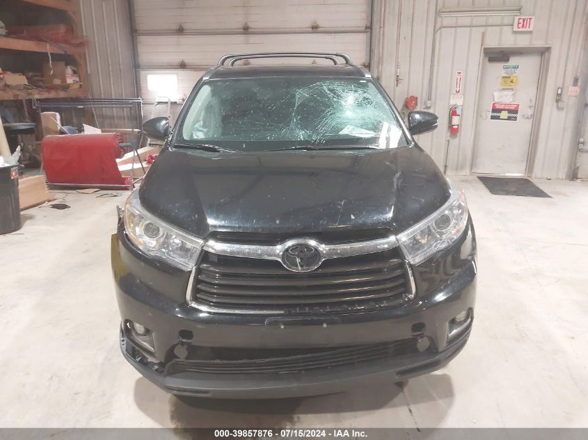 2015 Toyota Highlander Limited V6 VIN: 5TDDKRFH9FS149722 Lot: 39857876