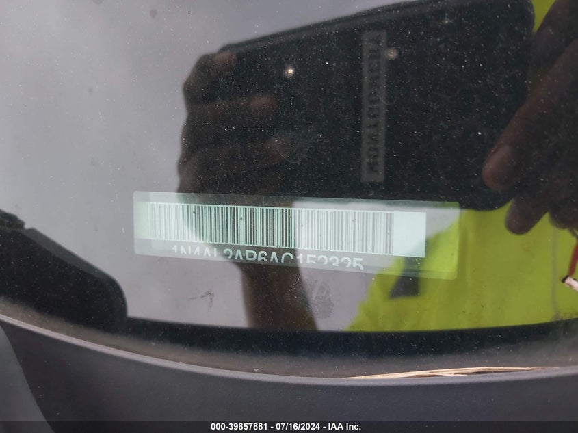 2010 Nissan Altima 2.5 S VIN: 1N4AL2AP6AC152325 Lot: 39857881