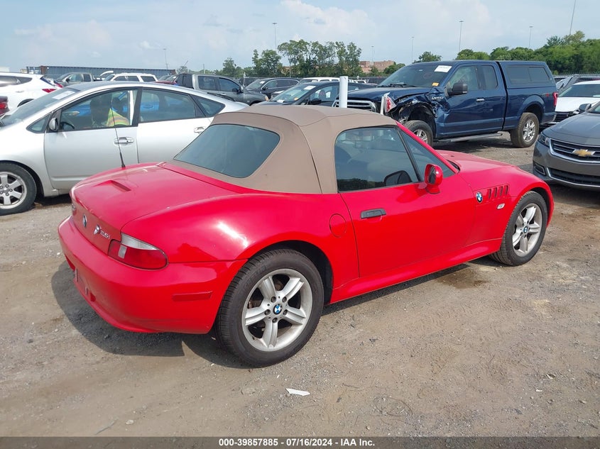 2001 BMW Z3 2.5I VIN: WBACN33441LM02180 Lot: 39857885