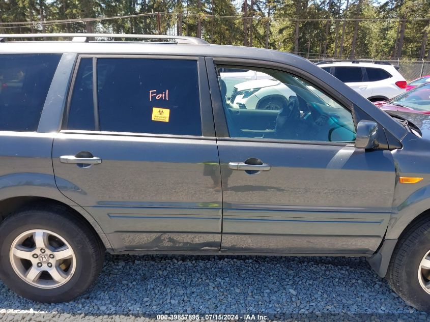 2006 Honda Pilot Ex-L VIN: 2HKYF18666H536351 Lot: 39857895