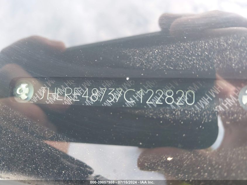 2007 Honda Cr-V Ex-L VIN: JHLRE48737C122820 Lot: 39857988