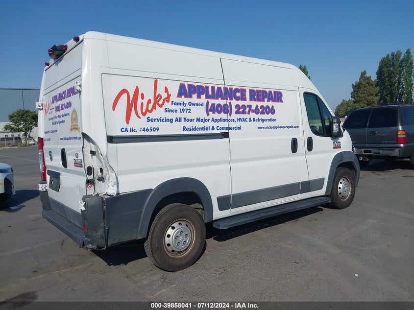 2017 Ram Promaster 1500 High Roof 136 Wb VIN: 3C6TRVBG1HE534676 Lot: 39858041