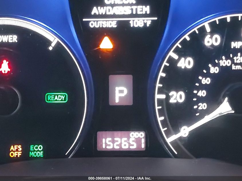 2011 Lexus Rx 450H VIN: JTJBC1BAXB2041462 Lot: 39858061