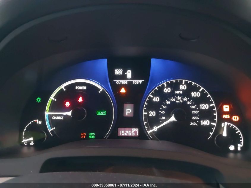 2011 Lexus Rx 450H VIN: JTJBC1BAXB2041462 Lot: 39858061