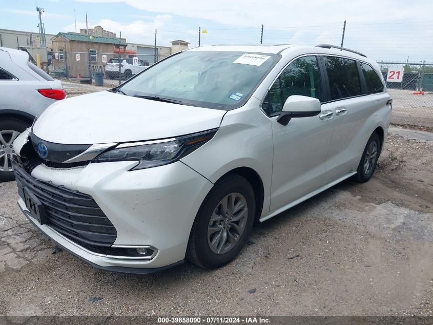 2024 Toyota Sienna Xle VIN: 5TDYRKEC0RS192876 Lot: 39858090