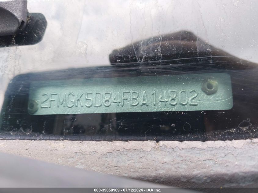 2015 Ford Flex Limited VIN: 2FMGK5D84FBA14802 Lot: 39858109