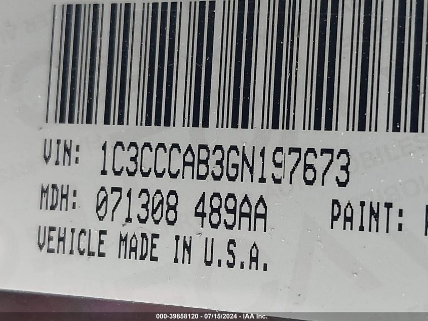 2016 CHRYSLER 200 LIMITED - 1C3CCCAB3GN197673