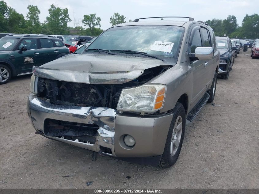 2007 Nissan Armada Se VIN: 5N1BA08C57N708788 Lot: 39858295