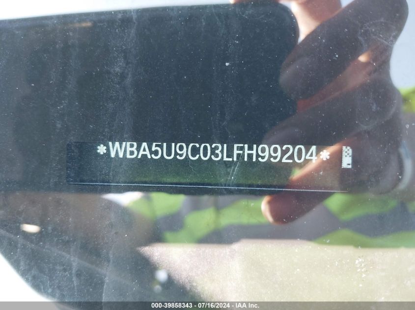 2020 BMW 3 Series M340I xDrive VIN: WBA5U9C03LFH99204 Lot: 39858343