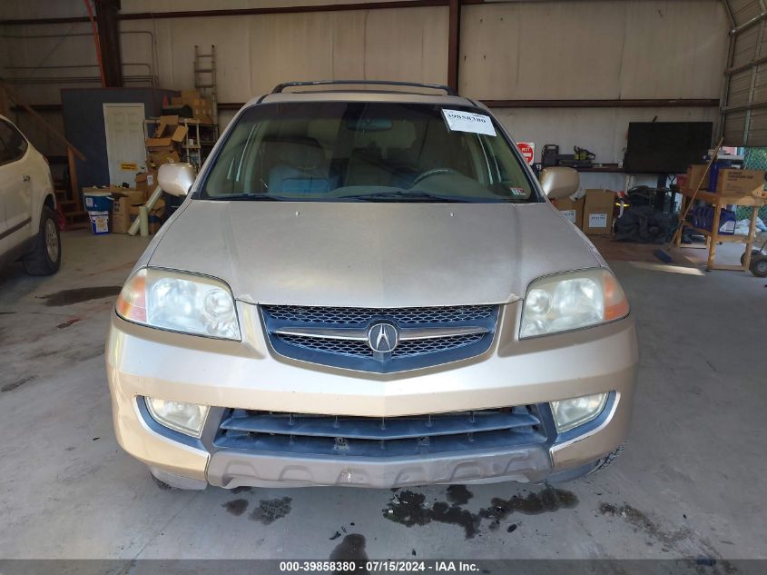 2001 Acura Mdx VIN: 2HNYD18601H510457 Lot: 39858380