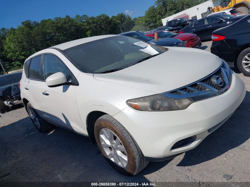 2012 Nissan Murano S/Sl/Le VIN: JN8AZ1MU7CW111454 Lot: 39858390