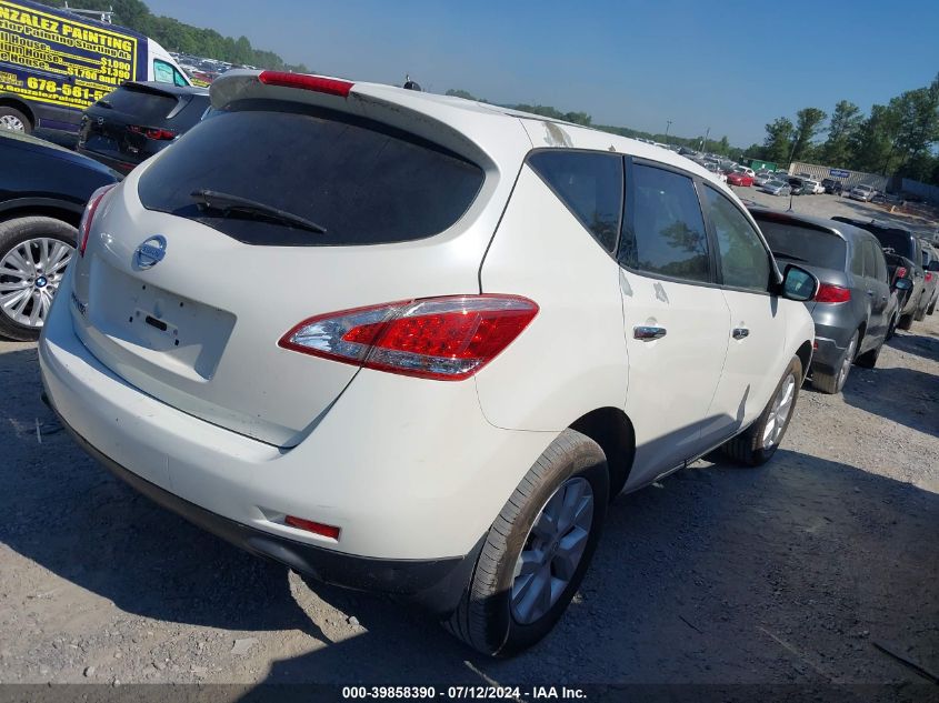 2012 Nissan Murano S/Sl/Le VIN: JN8AZ1MU7CW111454 Lot: 39858390