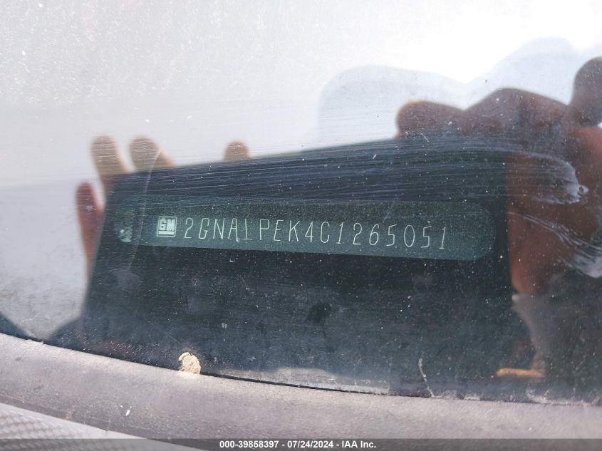 2012 Chevrolet Equinox 2Lt VIN: 2GNALPEK4C1265051 Lot: 39858397