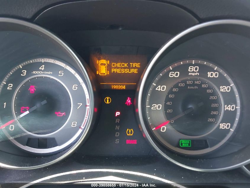 2010 Acura Mdx VIN: 2HNYD2H27AH507820 Lot: 39858655