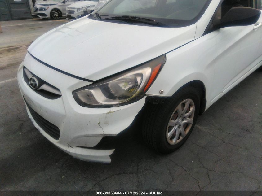 2013 Hyundai Accent Gs VIN: KMHCT5AE3DU118307 Lot: 39858684