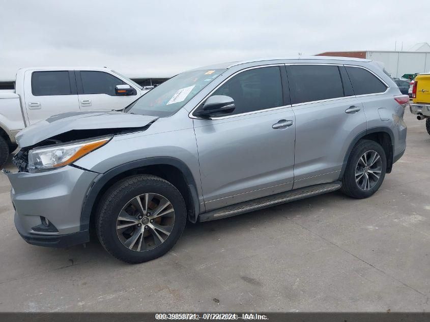 2016 Toyota Highlander Xle V6 VIN: 5TDKKRFH4GS159342 Lot: 39858721