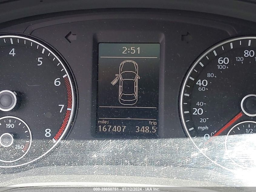 2012 Volkswagen Passat 2.5L Se VIN: 1VWBP7A35CC064153 Lot: 39858751