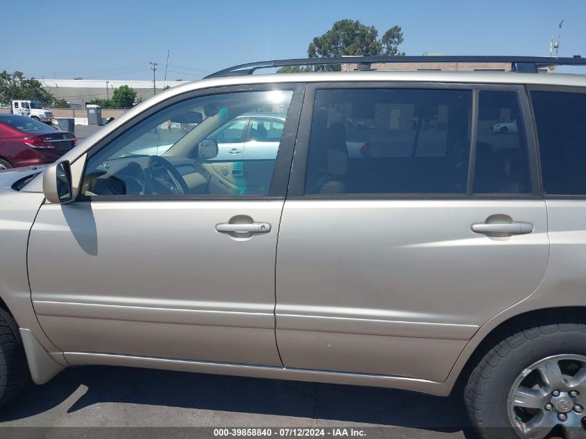 2005 Toyota Highlander V6 VIN: JTEDP21A850087262 Lot: 39858840