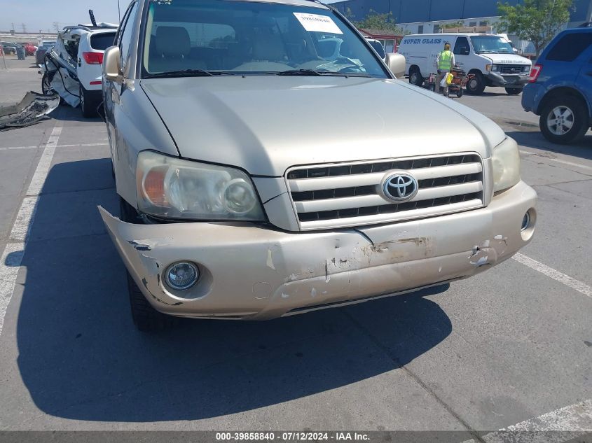 2005 Toyota Highlander V6 VIN: JTEDP21A850087262 Lot: 39858840