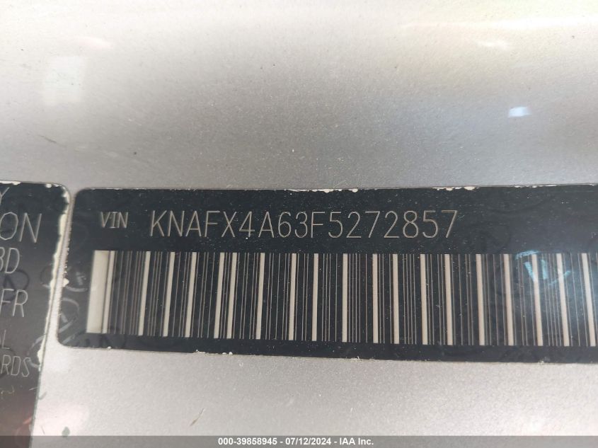 VIN KNAFX4A63F5272857 2015 KIA Forte, LX no.9