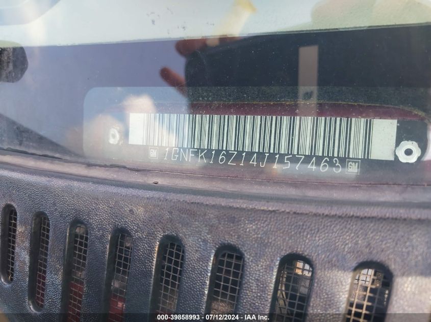 2004 Chevrolet Suburban 1500 Lt VIN: 1GNFK16Z14J157463 Lot: 39858993