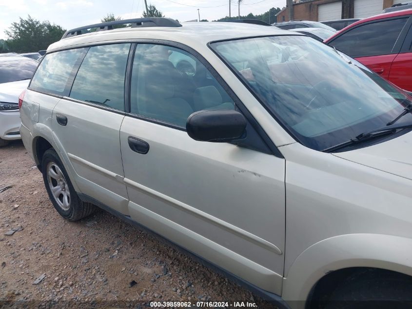 2007 Subaru Outback 2.5I Basic VIN: 4S4BP61C777315276 Lot: 39859062