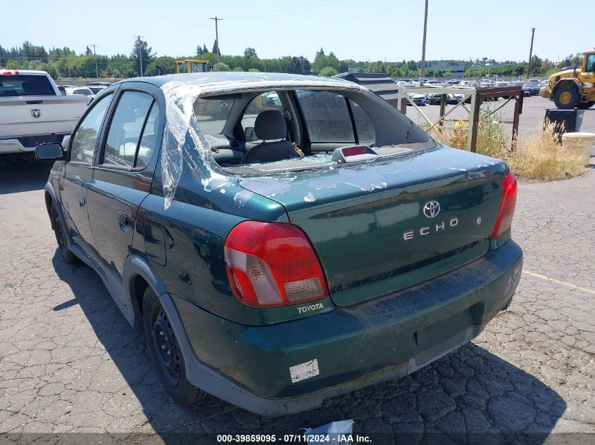 2000 Toyota Echo VIN: JTDBT1233Y0039724 Lot: 39859095