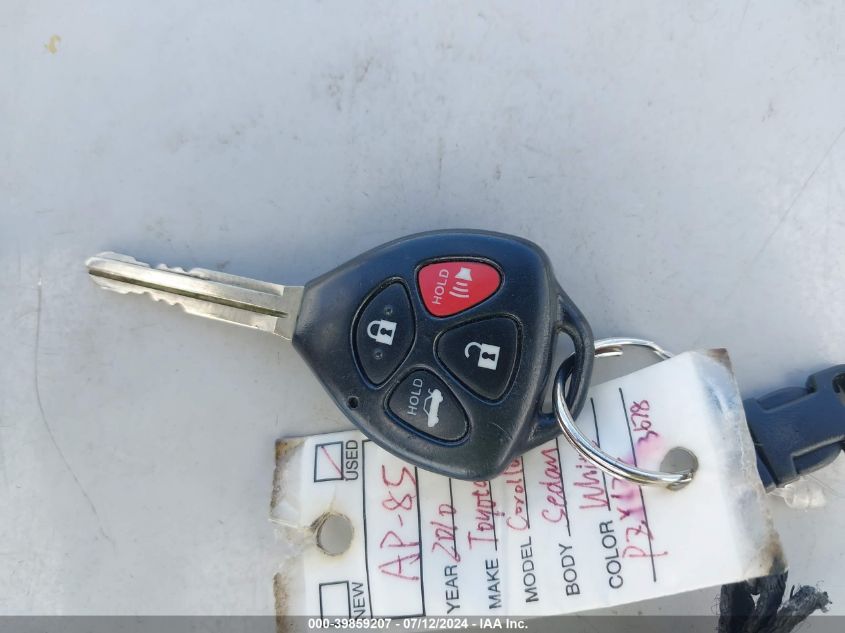 2010 Toyota Corolla Le VIN: 1NXBU4EE8AZ213678 Lot: 39859207