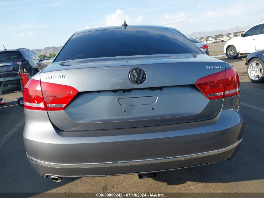 2013 Volkswagen Passat 2.0L Tdi Sel Premium VIN: 1VWCN7A36DC105417 Lot: 39859242